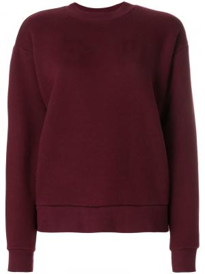 Флисовая толстовка-пуловер Dense T By Alexander Wang. Цвет: красный