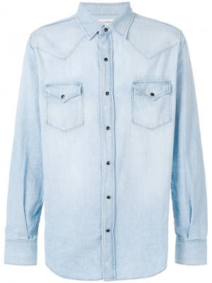 Джинсовая рубашка Western Saint Laurent. Цвет: синий