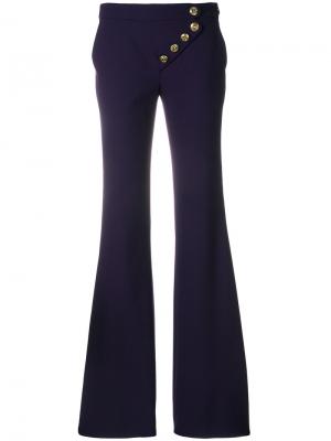 Асимметричные расклешенные брюки Chloé. Цвет: розовый и фиолетовый