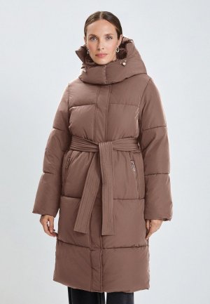 Куртка утепленная Zarina. Цвет: коричневый
