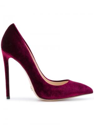 Туфли-лодочки с заостренным носком Gianni Renzi. Цвет: розовый и фиолетовый