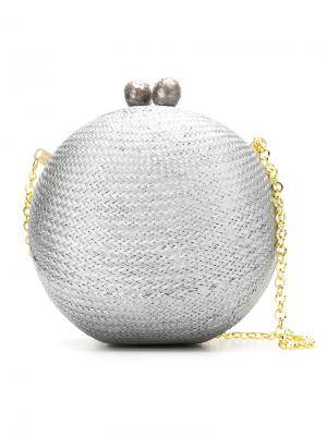 Клатч в форме шара Serpui. Цвет: металлический
