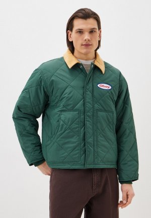 Куртка утепленная Obey. Цвет: зеленый