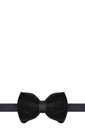 Галстук-бабочка из смеси шелка и вискозы Giorgio Armani. Цвет: темно-синий