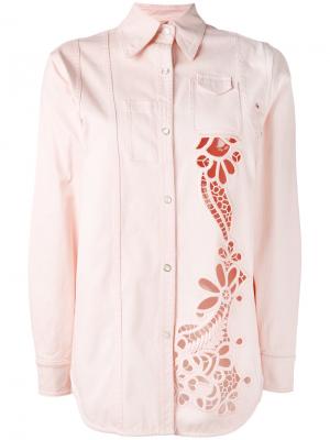 Пиджак с вырезом Nº21. Цвет: розовый и фиолетовый