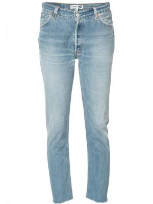 Укороченные джинсы свободного кроя Re/Done. Цвет: синий