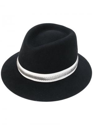 Фетровая шляпа с цепочной отделкой Lanvin. Цвет: чёрный