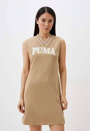 Платье PUMA. Цвет: бежевый