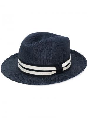 Соломенная шляпа Eleventy. Цвет: синий