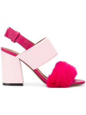 Slingback block heel sandals Givenchy. Цвет: розовый и фиолетовый