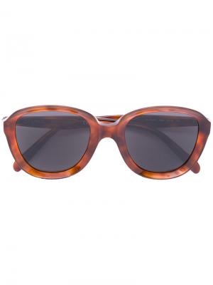 Солнцезащитные очки в утолщенной оправе Céline Eyewear. Цвет: коричневый