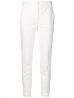 Укороченные классические брюки Max Mara. Цвет: белый