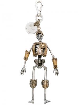 Брелок в форме скелета Alexander McQueen. Цвет: металлический