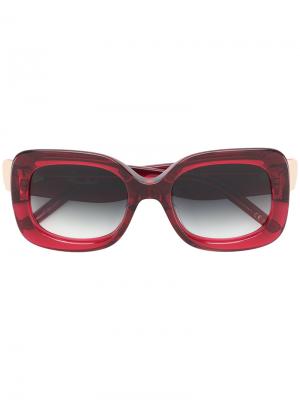 Солнцезащитные очки в квадратной оправе Pomellato. Цвет: красный