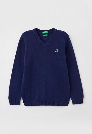 Пуловер United Colors of Benetton. Цвет: синий