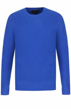 Шерстяной однотонный свитер Rag&Bone. Цвет: синий