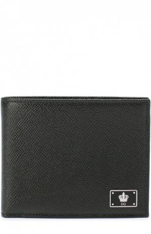Кожаное портмоне с отделением для кредитный карт Dolce & Gabbana. Цвет: темно-зеленый