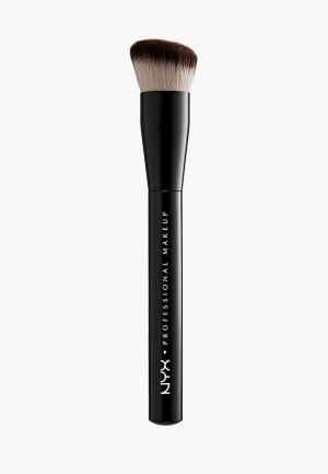 Кисть для лица Nyx Professional Makeup. Цвет: черный