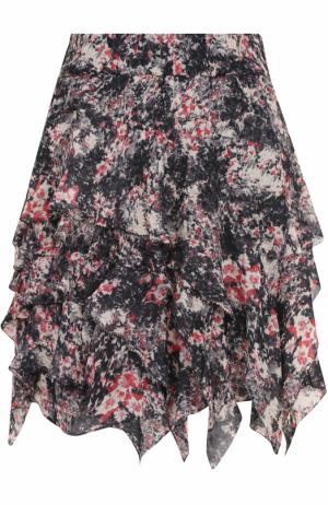 Мини-юбка с оборками и принтом Isabel Marant Etoile. Цвет: разноцветный