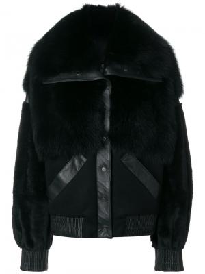 Свободная куртка Liska. Цвет: чёрный