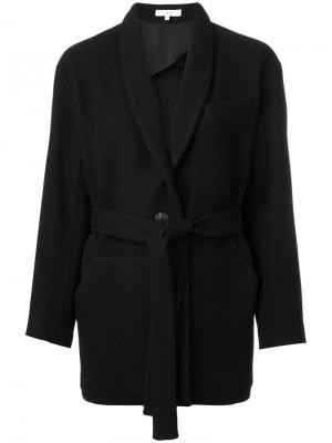 Приталенное пальто с поясом Iro. Цвет: чёрный