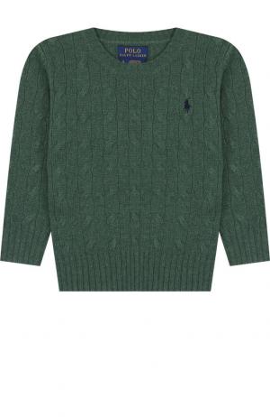 Пуловер из смеси шерсти и кашемира Polo Ralph Lauren. Цвет: зеленый
