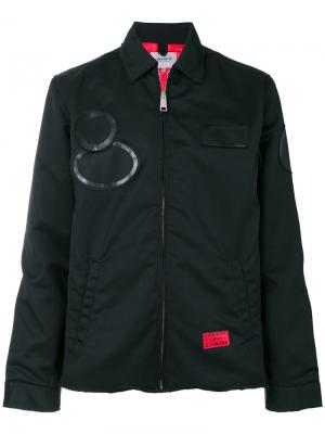 Куртка на молнии с заплатками Carhartt. Цвет: чёрный