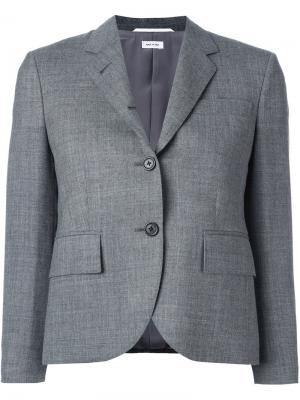 Укороченный пиджак Thom Browne. Цвет: серый