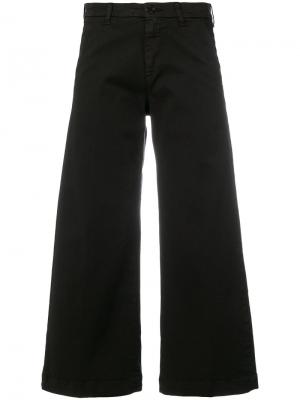 Укороченные расклешенные брюки P.A.R.O.S.H.. Цвет: чёрный