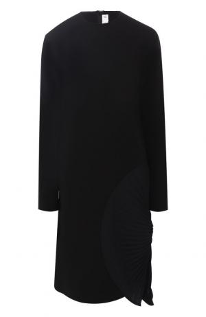 Платье с круглым вырезом и декоративной отделкой Victoria Beckham. Цвет: черный