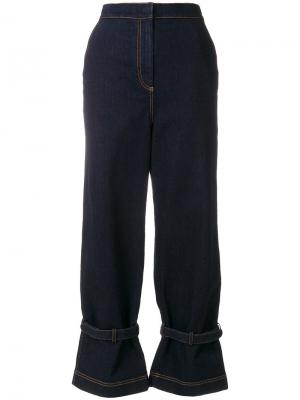 Расклешенные джинсы с высокой талией Fendi. Цвет: синий