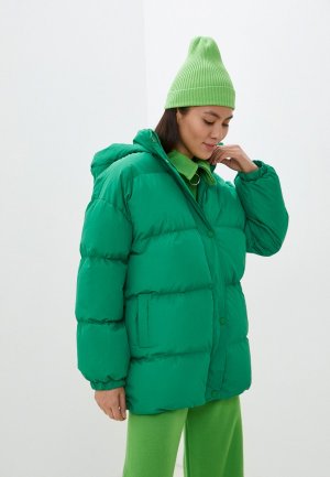 Куртка утепленная Moda Sincera. Цвет: зеленый