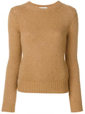 Ребристый свитер с круглым вырезом Dondup. Цвет: коричневый