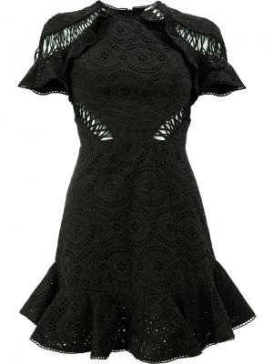 Короткое расклешенное платье Zimmermann. Цвет: чёрный