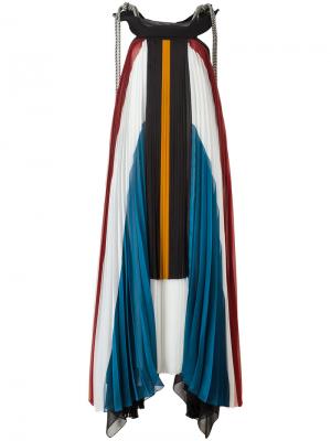 Длинное плиссированное платье Chloé. Цвет: многоцветный