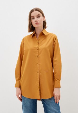 Блуза Vivostyle. Цвет: коричневый