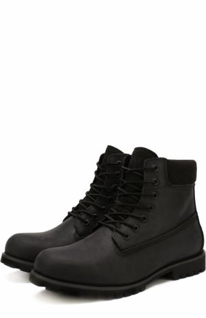 Кожаные ботинки New York на шнуровке Affex. Цвет: черный