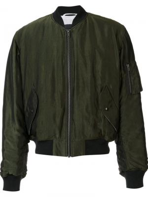 Классическая куртка-бомбер Haider Ackermann. Цвет: зелёный
