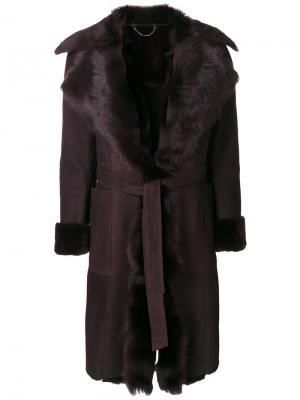 Классическое приталенное пальто Desa Collection. Цвет: коричневый