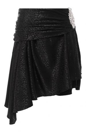 Мини-юбка асимметричного кроя с декоративной отделкой Dodo Bar Or. Цвет: черный