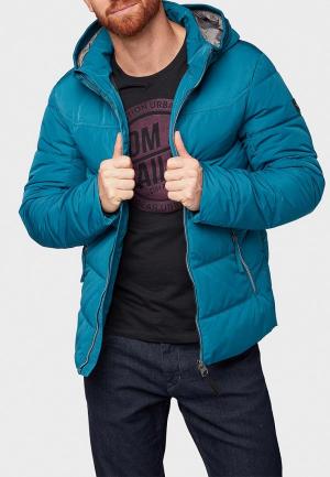 Куртка утепленная Tom Tailor. Цвет: голубой