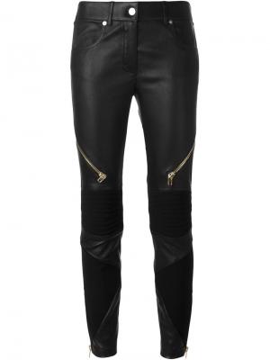 Байкерские брюки с декоративными молниями Givenchy. Цвет: чёрный
