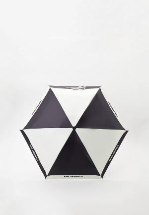 Зонт складной Karl Lagerfeld. Цвет: разноцветный