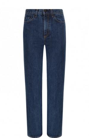 Укороченные джинсы прямого кроя с потертостями Rag&Bone. Цвет: синий