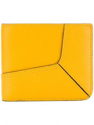 Бумажник с панельным дизайном Maison Margiela. Цвет: жёлтый и оранжевый