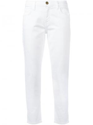 Укороченные джинсы с подворотами Current/Elliott. Цвет: белый