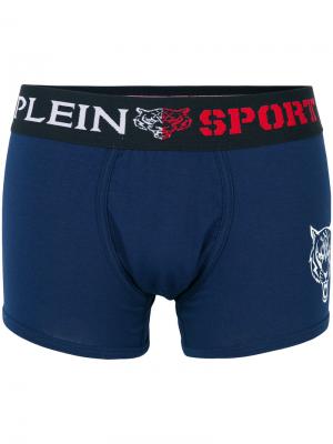 Трусы-боксеры с логотипом Plein Sport. Цвет: синий