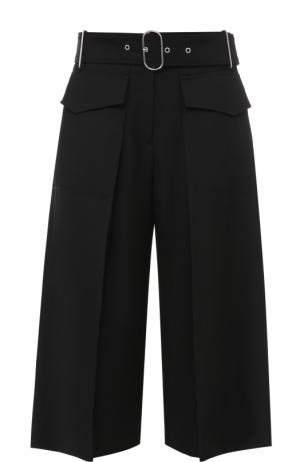 Укороченные широкие брюки с поясом Acne Studios. Цвет: черный