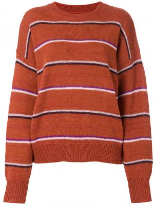 Striped knit jumper Isabel Marant Étoile. Цвет: жёлтый и оранжевый