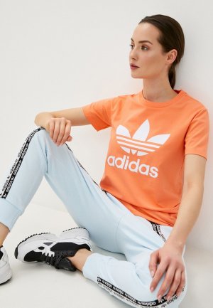 Футболка adidas Originals. Цвет: оранжевый